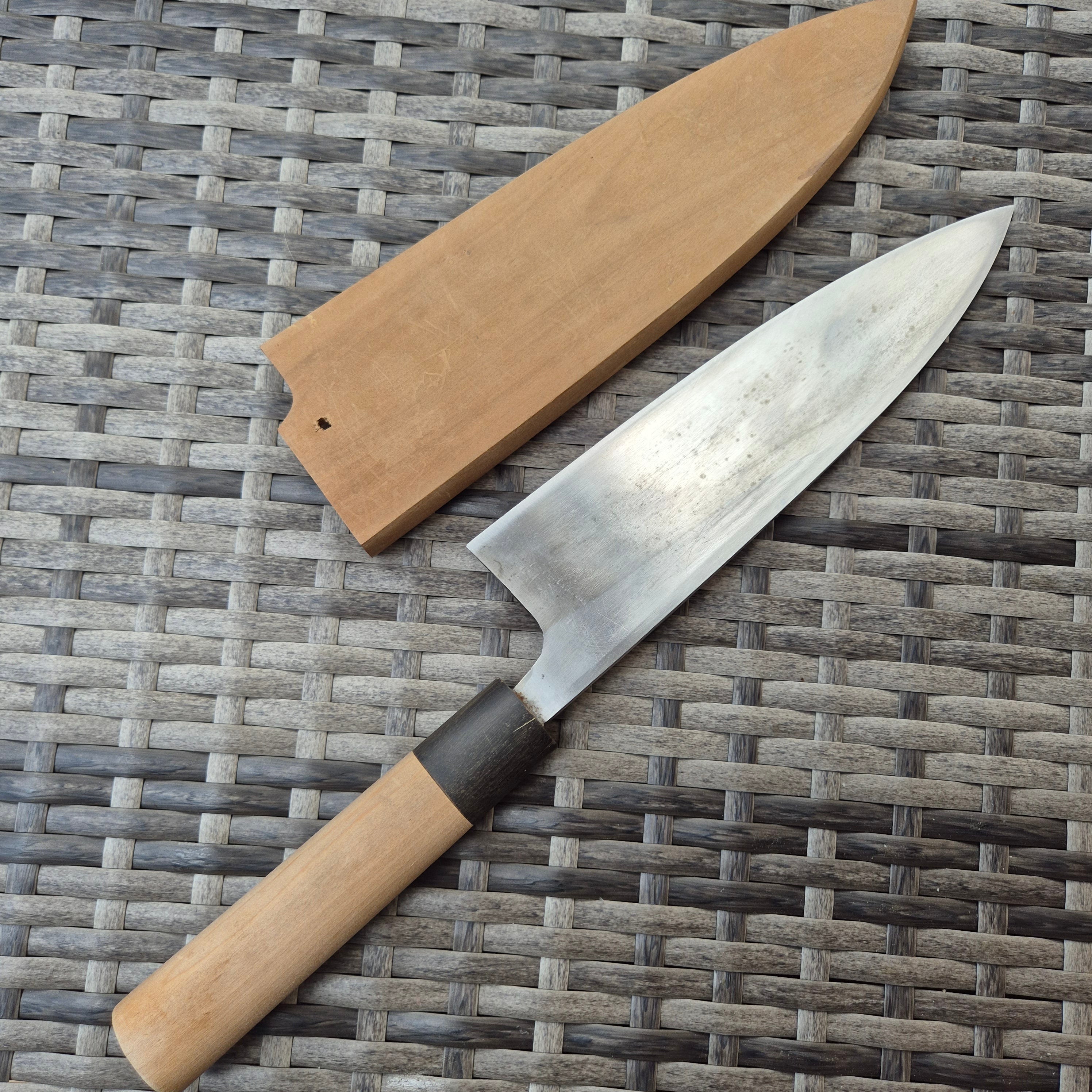 220mm Masamoto Sohonten Deba With Saya