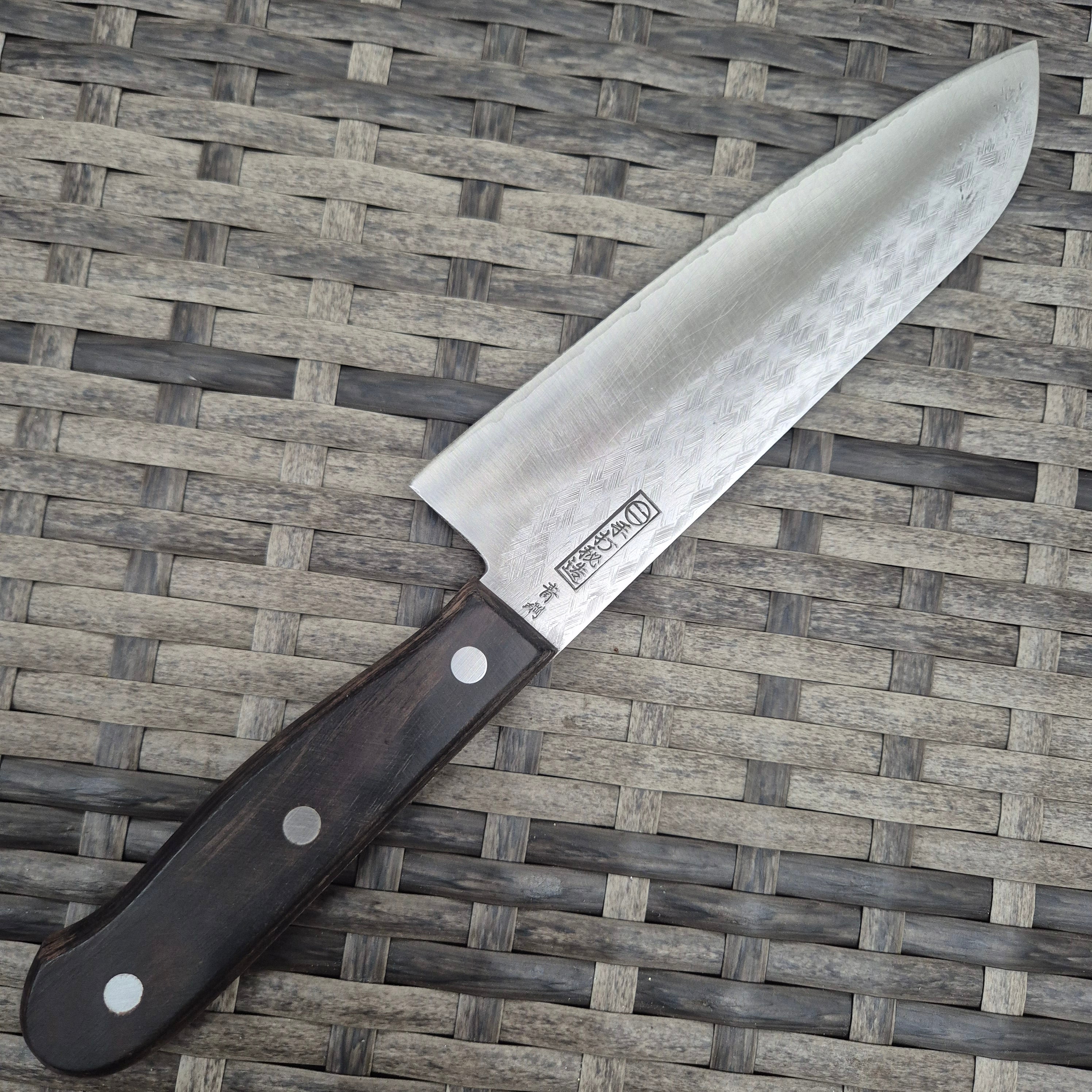 165mm Santoku Blue Steel Stainless Clad