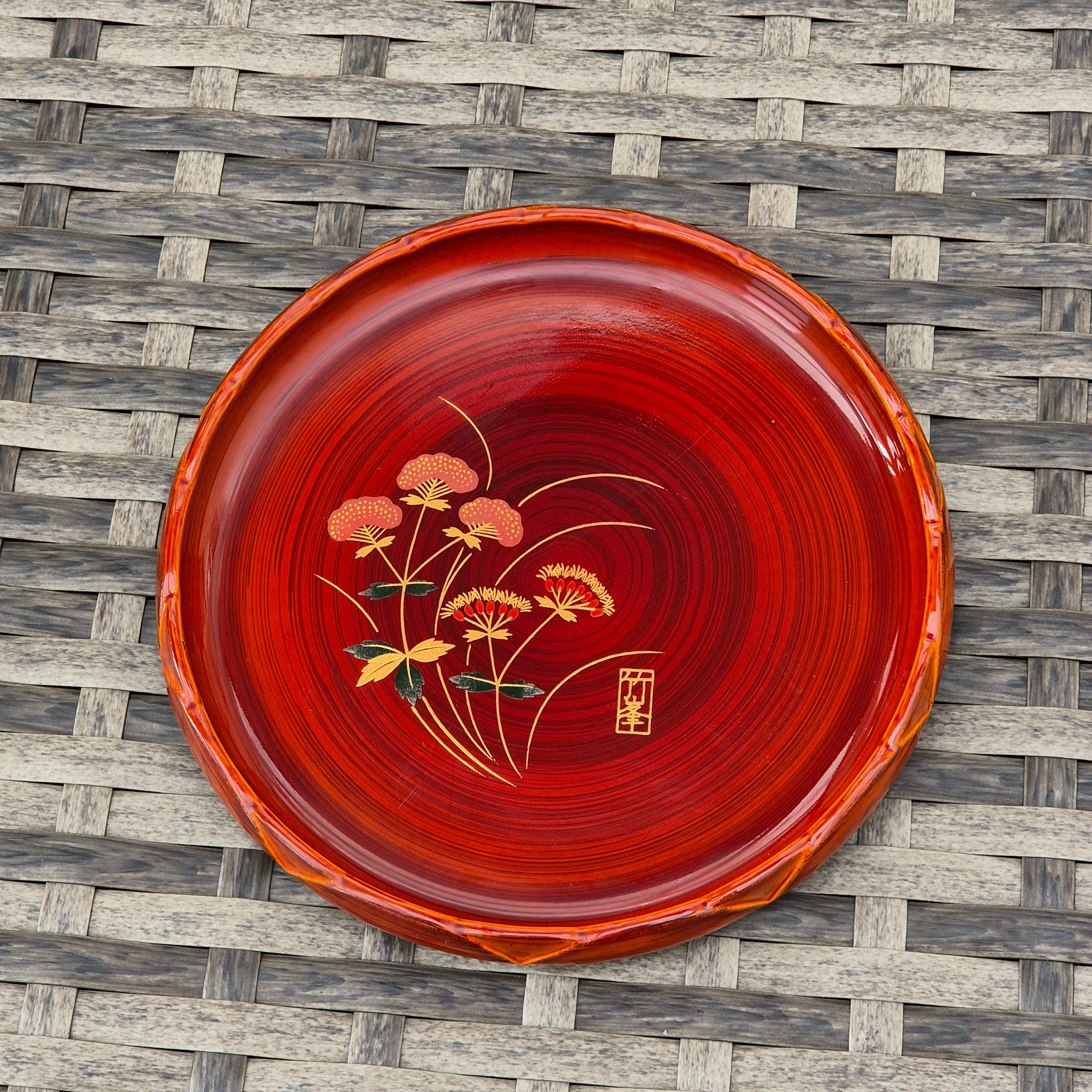 Aizu-nuri plates from Takemine