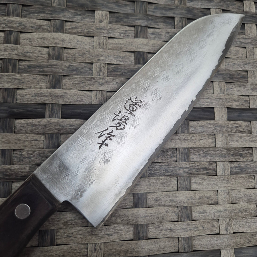 165mm Santoku Blue Steel Stainless Clad