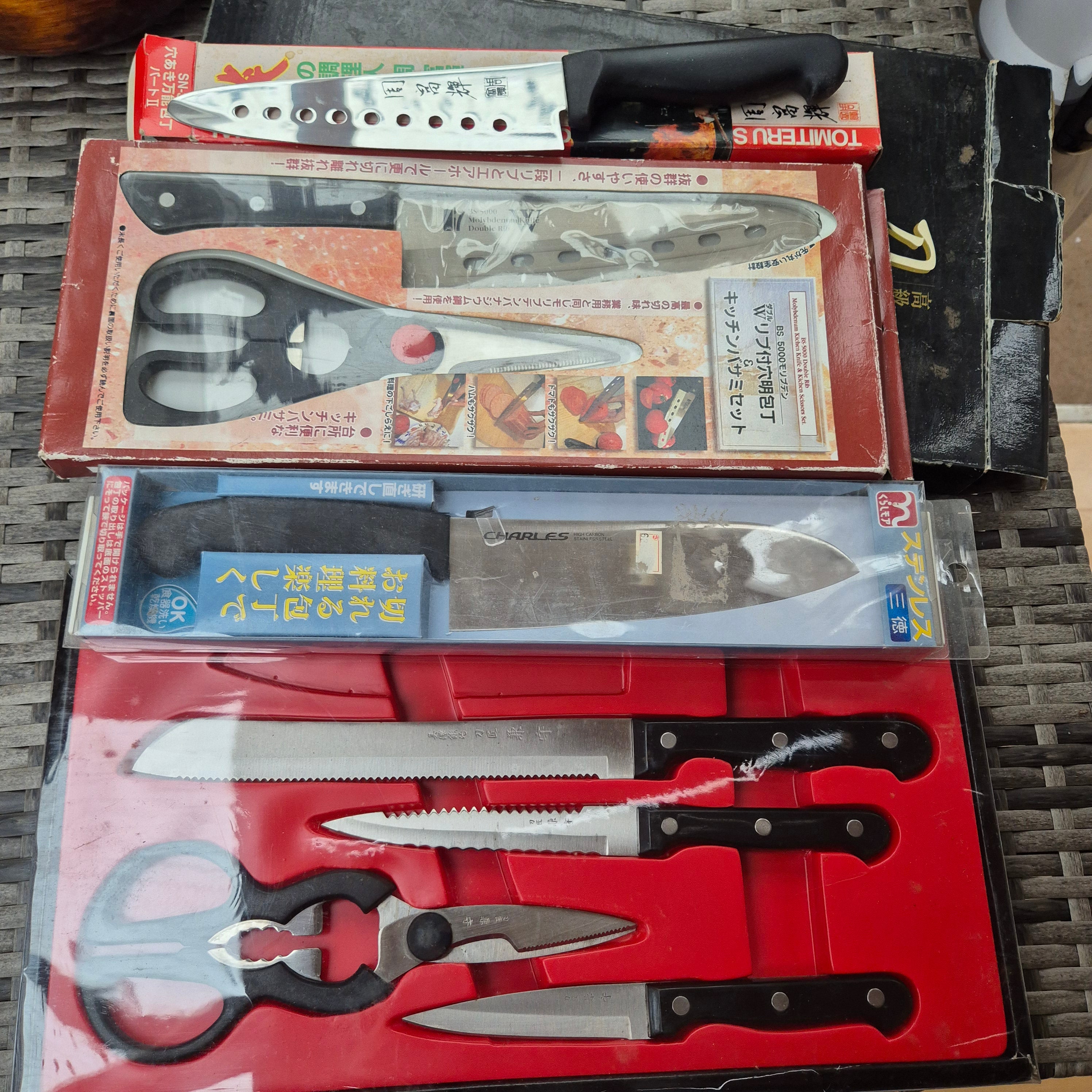 Bundle of unused utensils