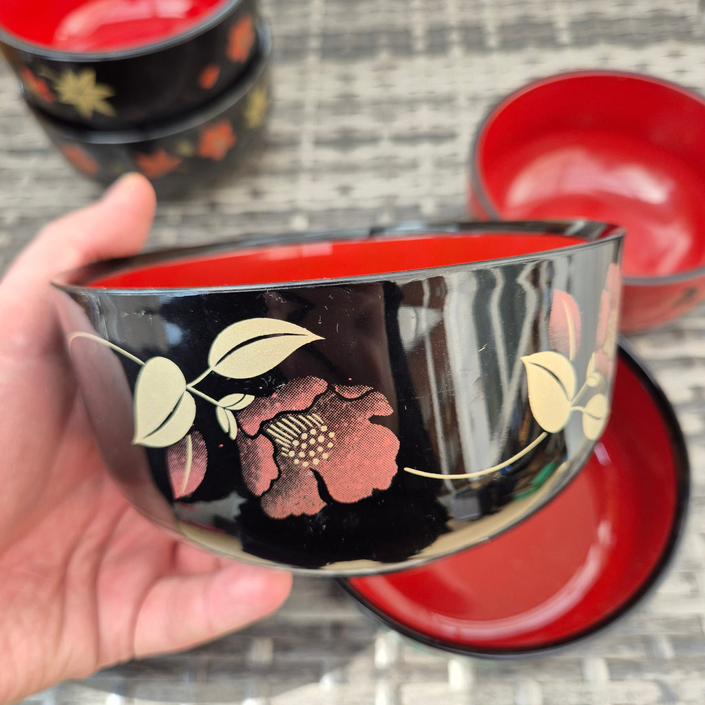 Various japanaese laquerware bowls